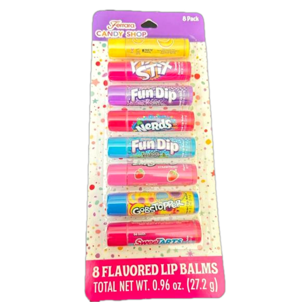 Unisex Ferrara Candy Shop Lip Balm 8 Pack Multicolor-Collectible